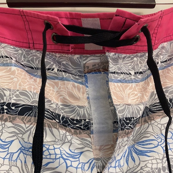 Robert Graham Swim Trunks Mens 38 x 9 Floral Board Shorts Classic Fit Pink Blue - Picture 4 of 10